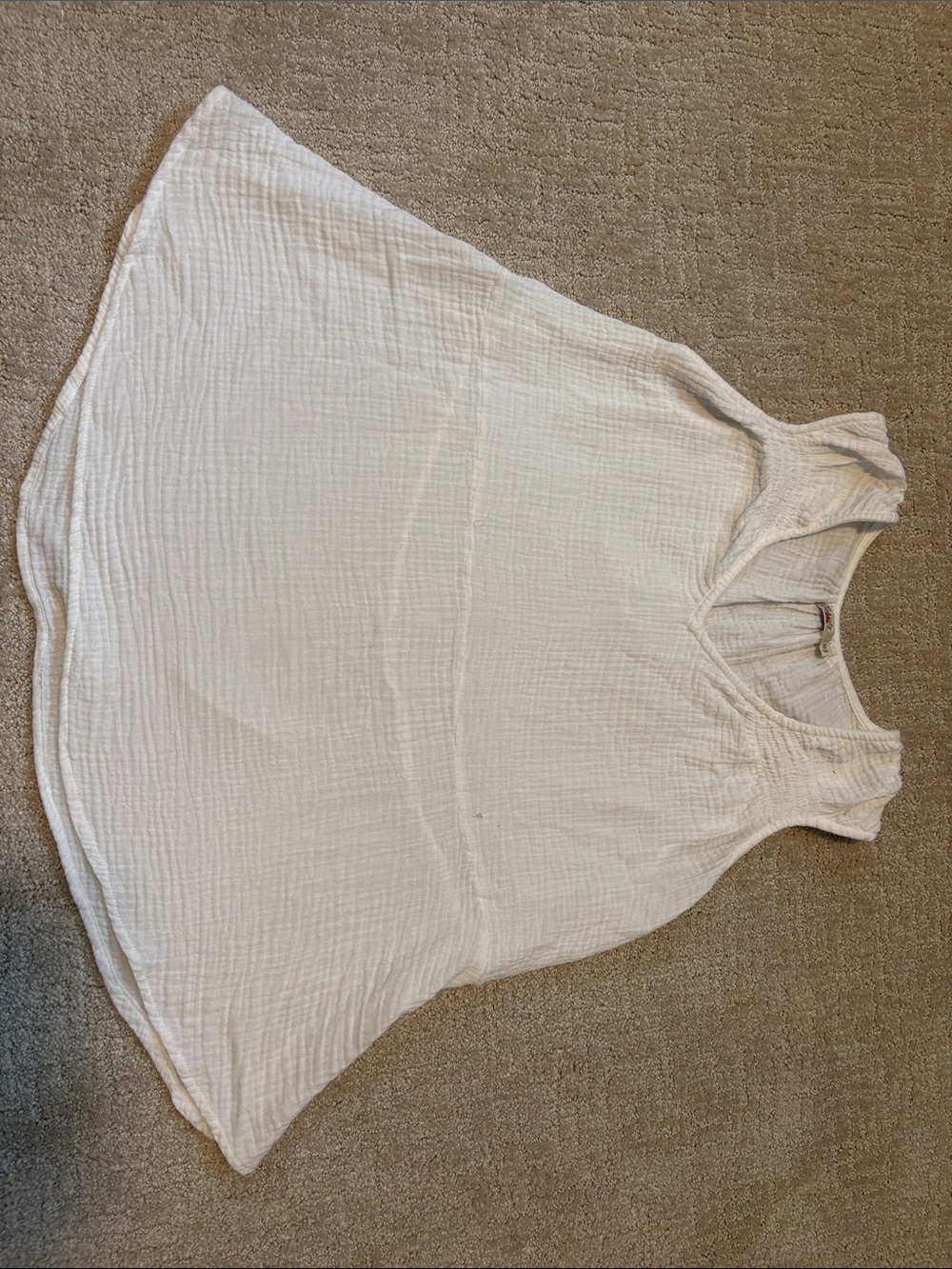 Faherty White Tank Top Womens XS Cottagecore Prairie Summer Costal Cotton